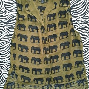 Forever 21 Elephant print blouse